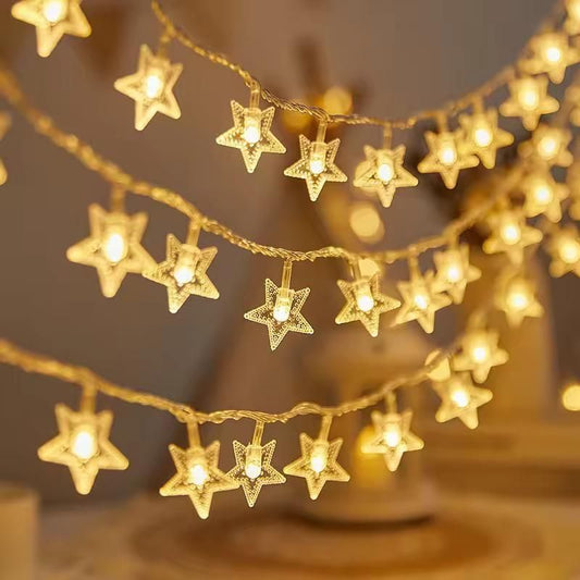 Serial String Star Lights for Decoration Use In Home at Diwali, Birthday's, Christmas, Party and More